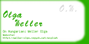 olga weller business card